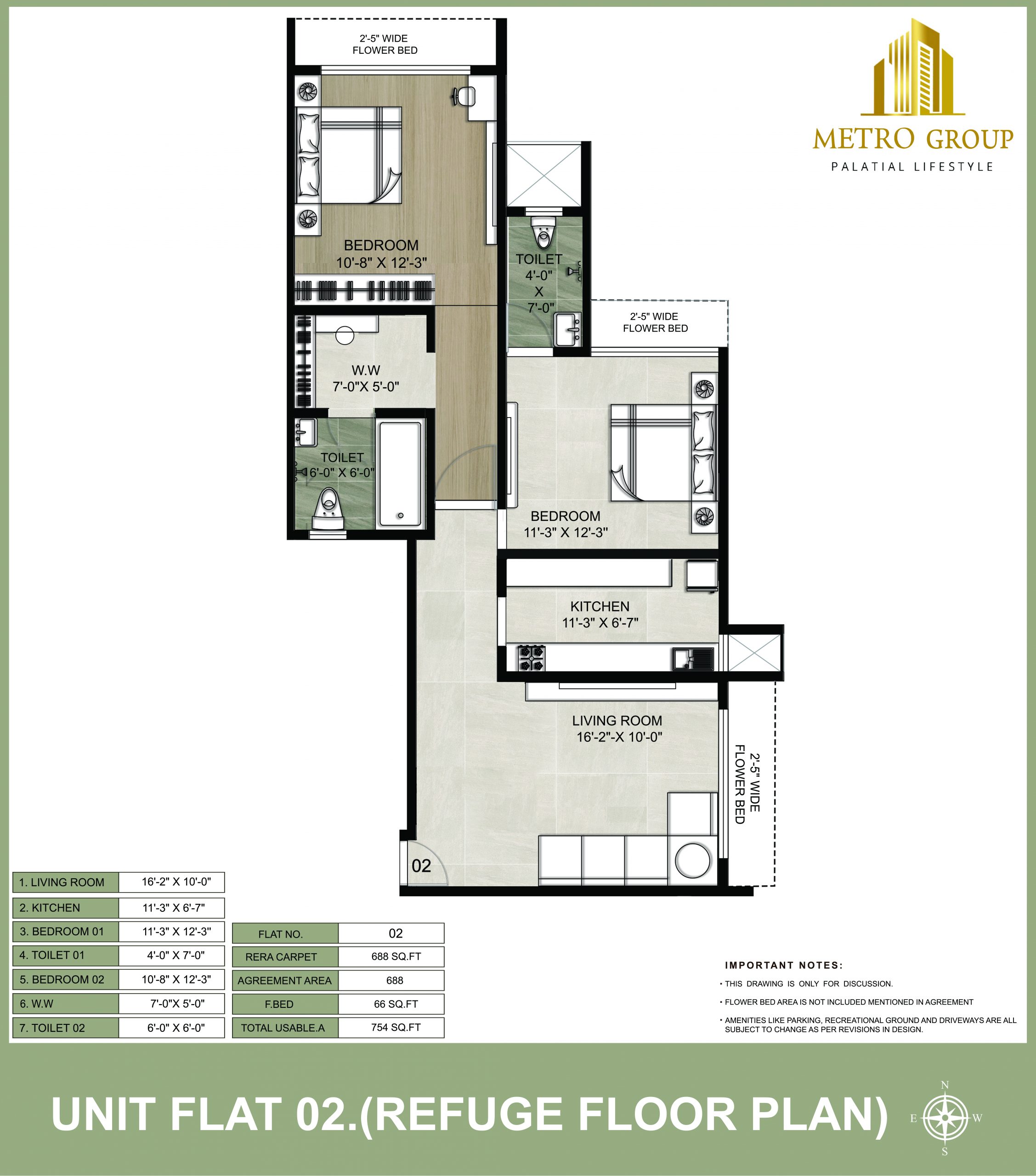 Refuge Floor Plan